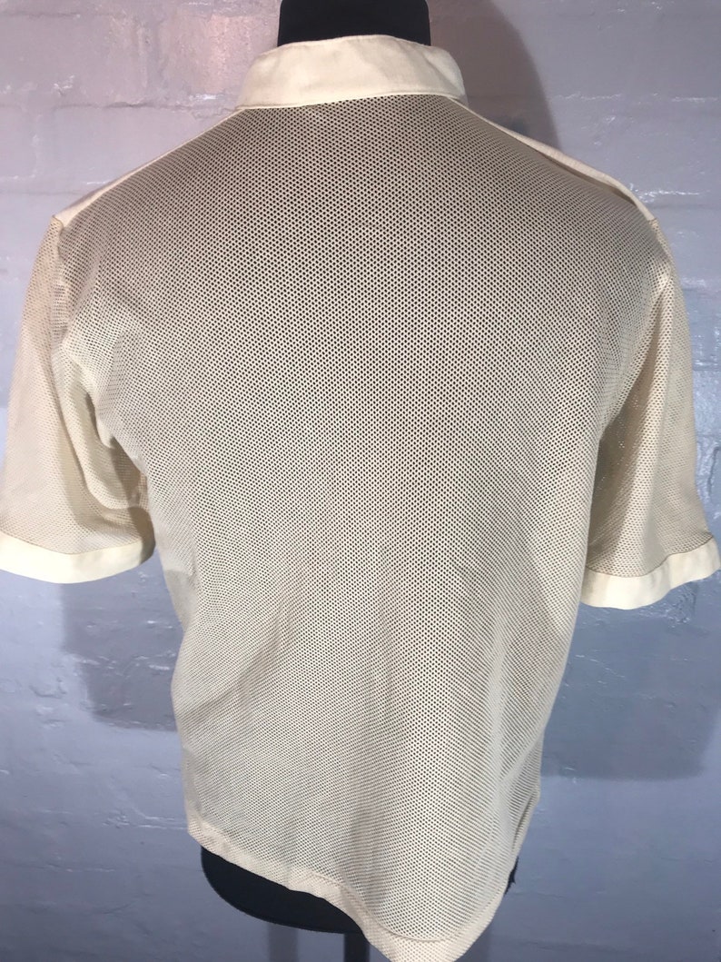 Vtg 70s shirt top transparent kings road
