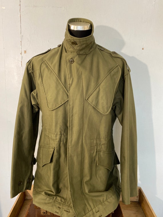 Vtg L Original Dutch Army NATO field jkt-olive gr… - image 9