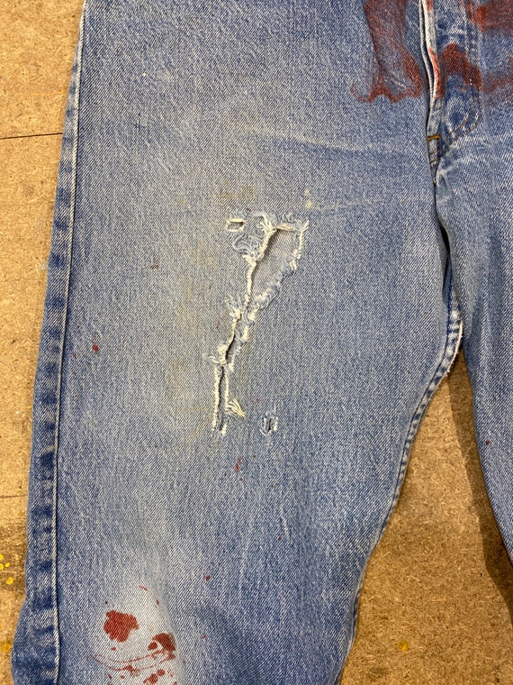 Vtg Levi 501s paint splats rip original 70s Levi’s - image 9