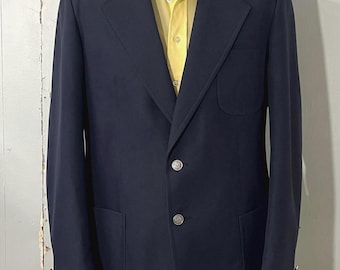 Vtg anos 70 44” gents jkt-large lapelas ”Terylene Polyester”Prova fabricado na Grã-Bretanha