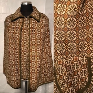 Vtg welsh tapestrywool cape & waistcoat- Dafydd Snowden design