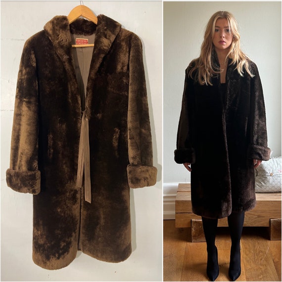 Vtg 60s Solid Fur Coatdark Brown Tescan Furs Skins Made in England Etsy