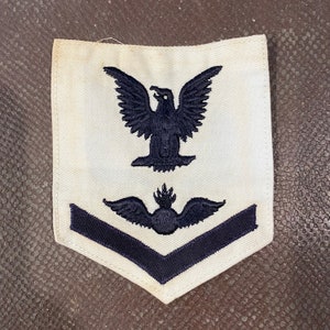 WW2 onderofficier pilotenbadge voor Dress Whites katoenen keperstof