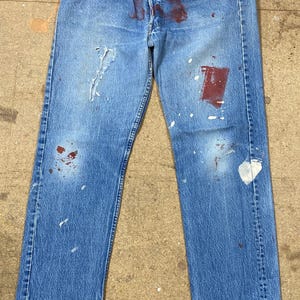 Vtg Levi 501s paint splats rip original 70s Levi’s