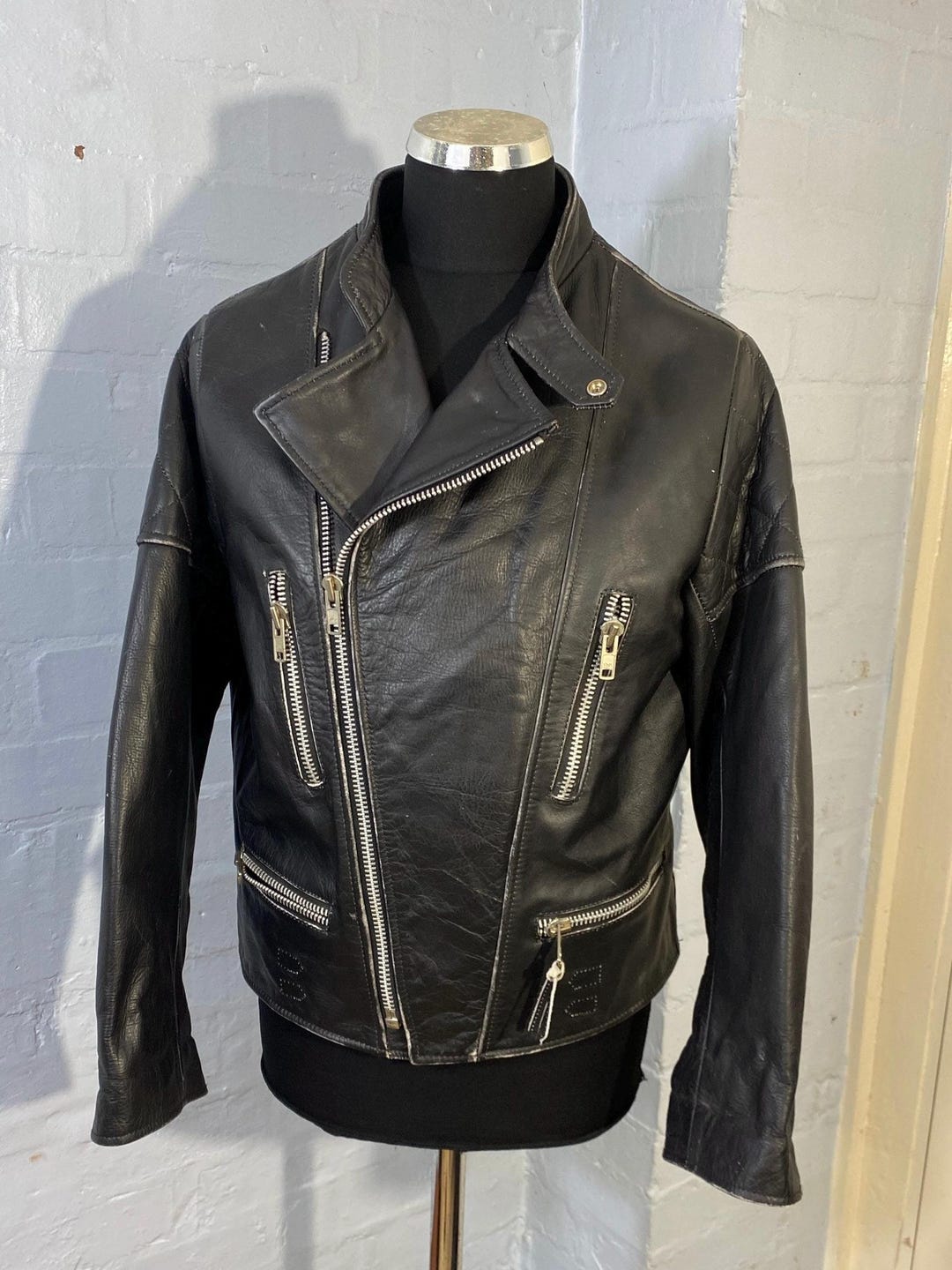 マ*ム様 vintage‼︎ Riders JKT. TT Leather Rare Vintage 70s TT Leathers Essex Distressed Leather