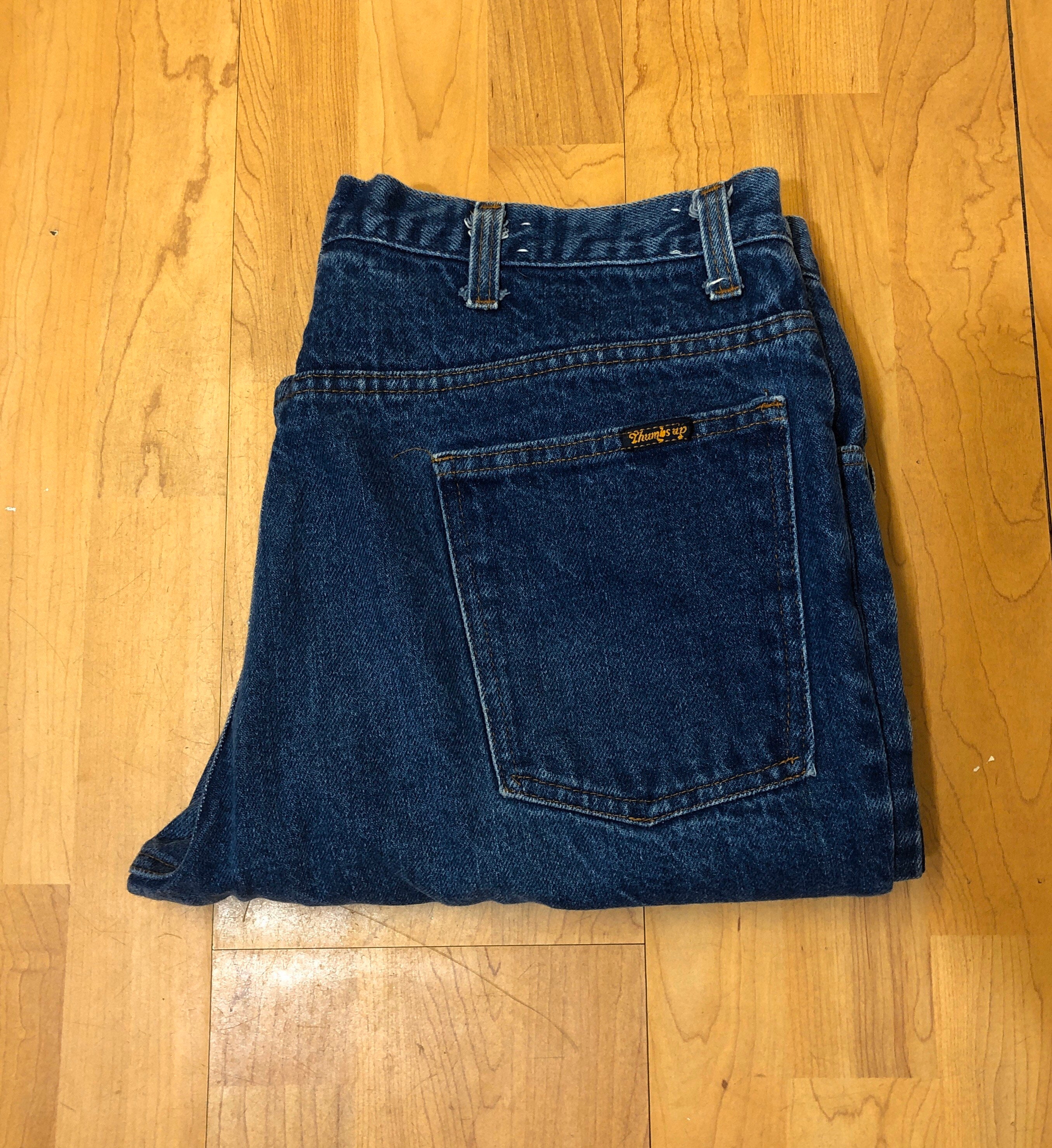 Image of Vtg Denim Flares 80S "Thumbs Up -"Sears Sportswear-"Jeans Fit