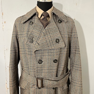 【60s】Euro Vintage Cotton Belted Coat 46 60s Belted Coat - Etsy