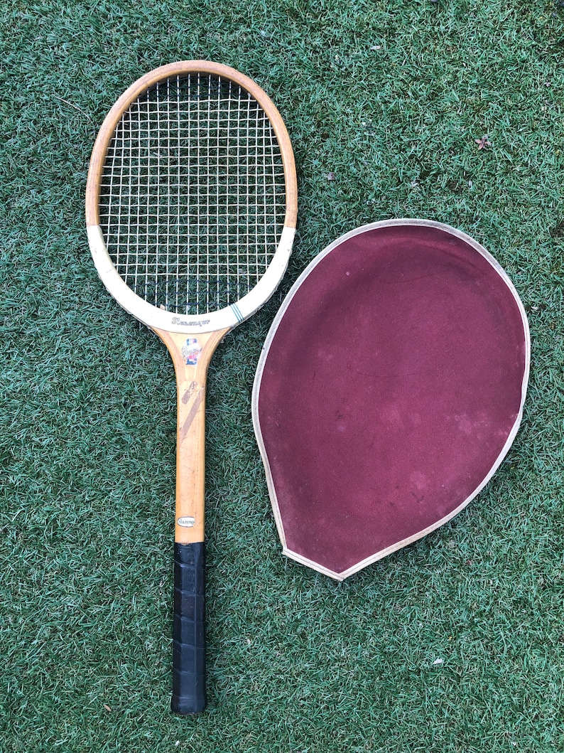 Il Racket Vtg Wooden Tennis Racket Circa 1950s Slazenger “queens “ Made in ...