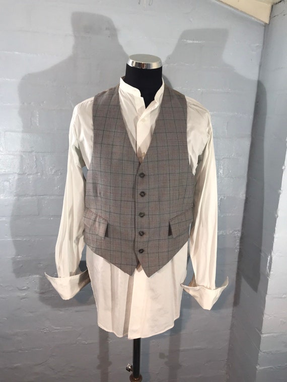 Vtg waistcoat 2 tailored pockets gents 70s