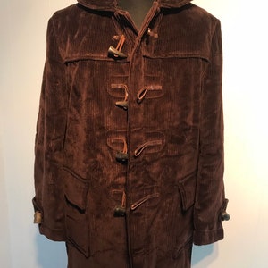 Vtg Cord Duffle Gloverall of London Original Snowdon Duffle coat image 5