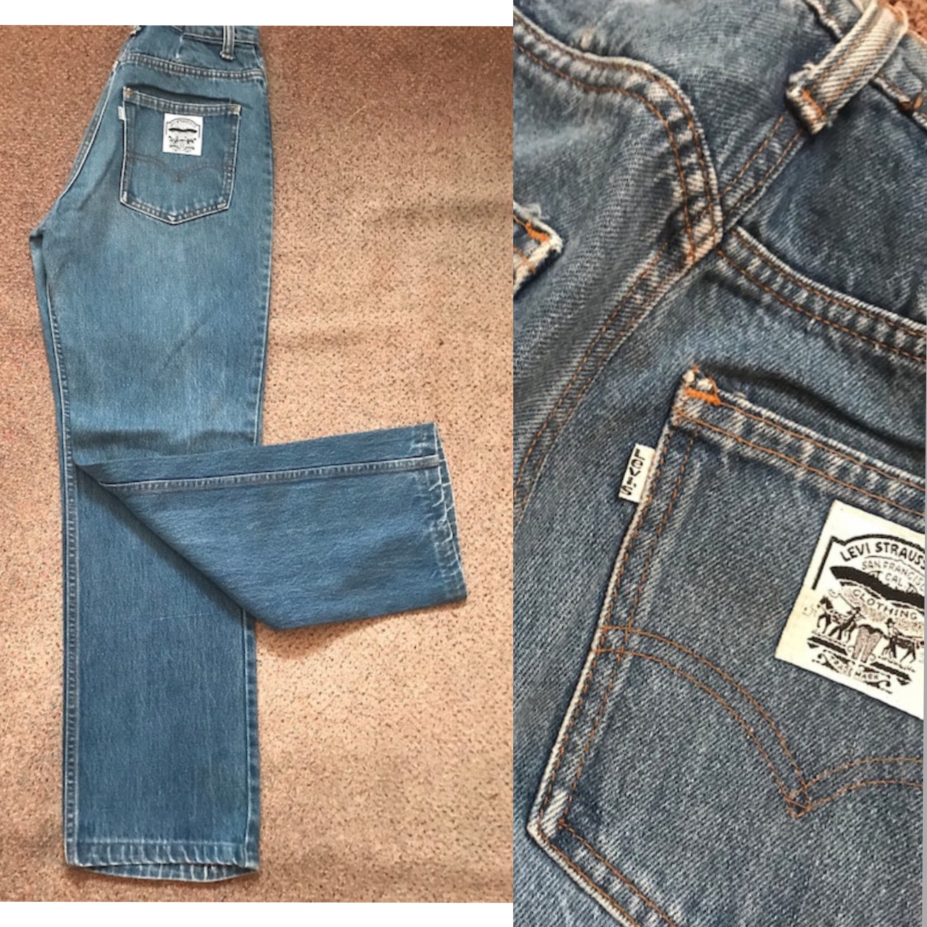Vtg 70s Levi Jeans White Tab zipper boy Freind Etsy UK