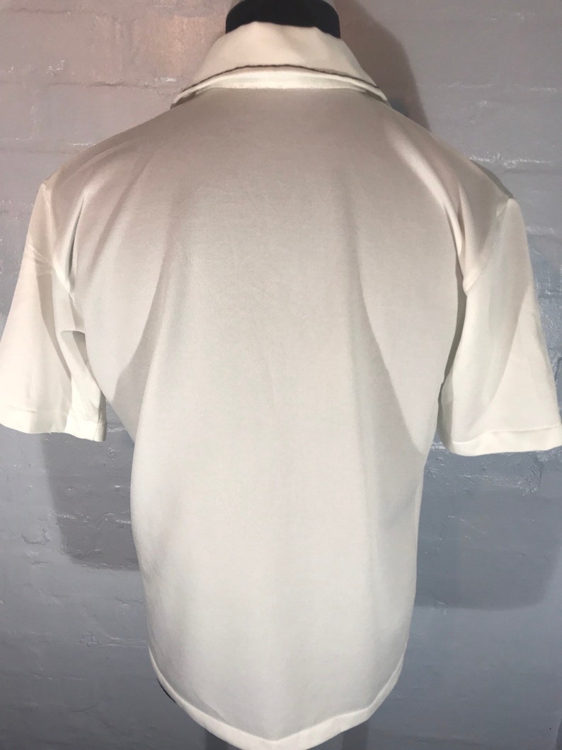 Vtg 70s zip polo top career club made in USA