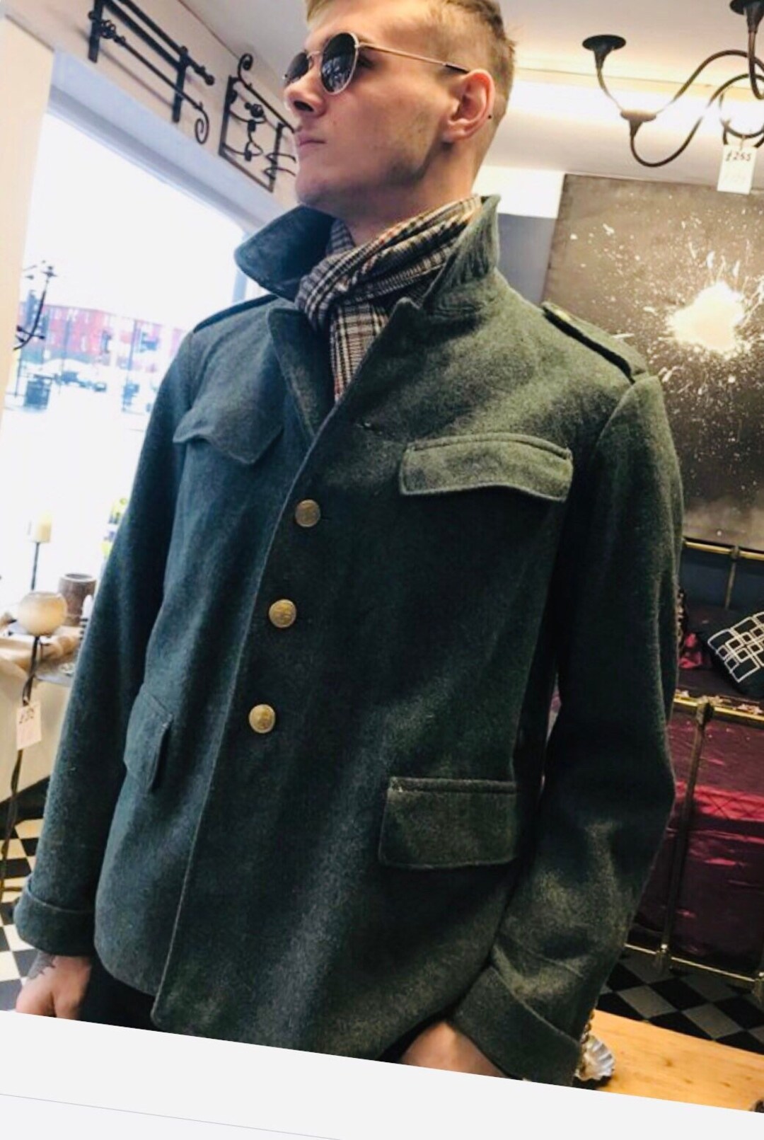 Vtg 50s Swiss Wool Military Jkt-coat(short) - Epaulettes - Etsy