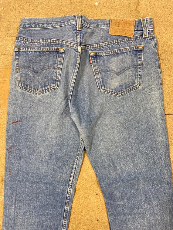 Vtg Levi 501s paint splats rip original 70s Levi’s - image 6