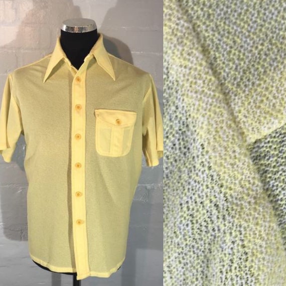 Vtg 70s shirt- big collars-Donegal - never press