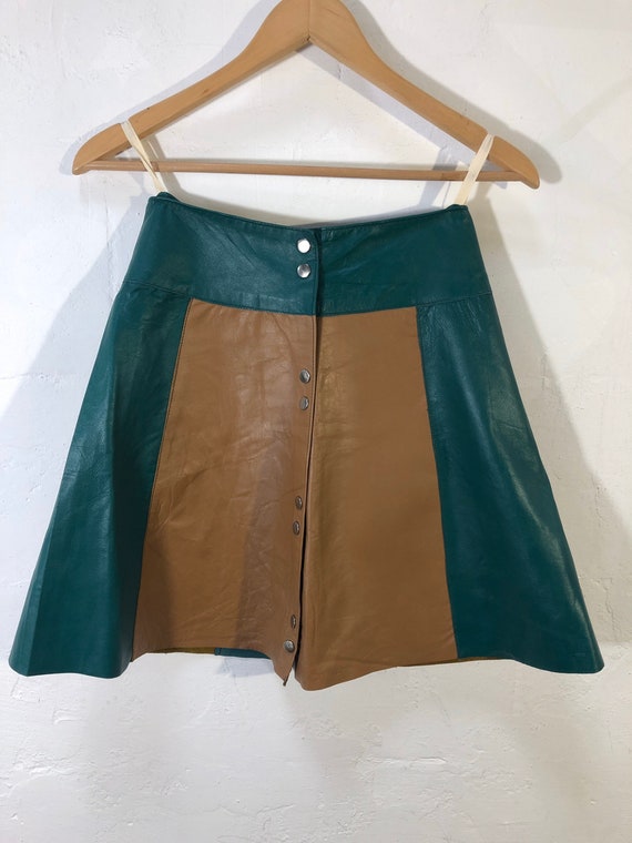 Leather skirt 70s hot sale