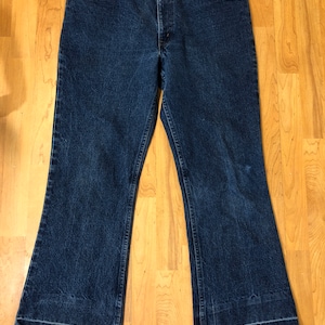 Vtg 36”x30”flares-denim-80s “Thumbs up -“Sears Sportswear-“Jeans fit