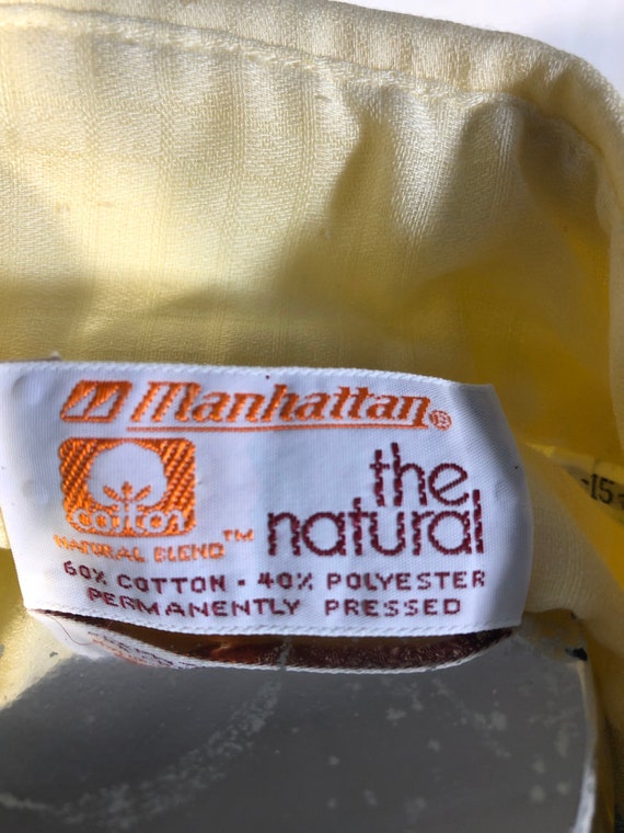 Vtg 70s disco shirt mens “Manhattan “ the Natural… - image 2