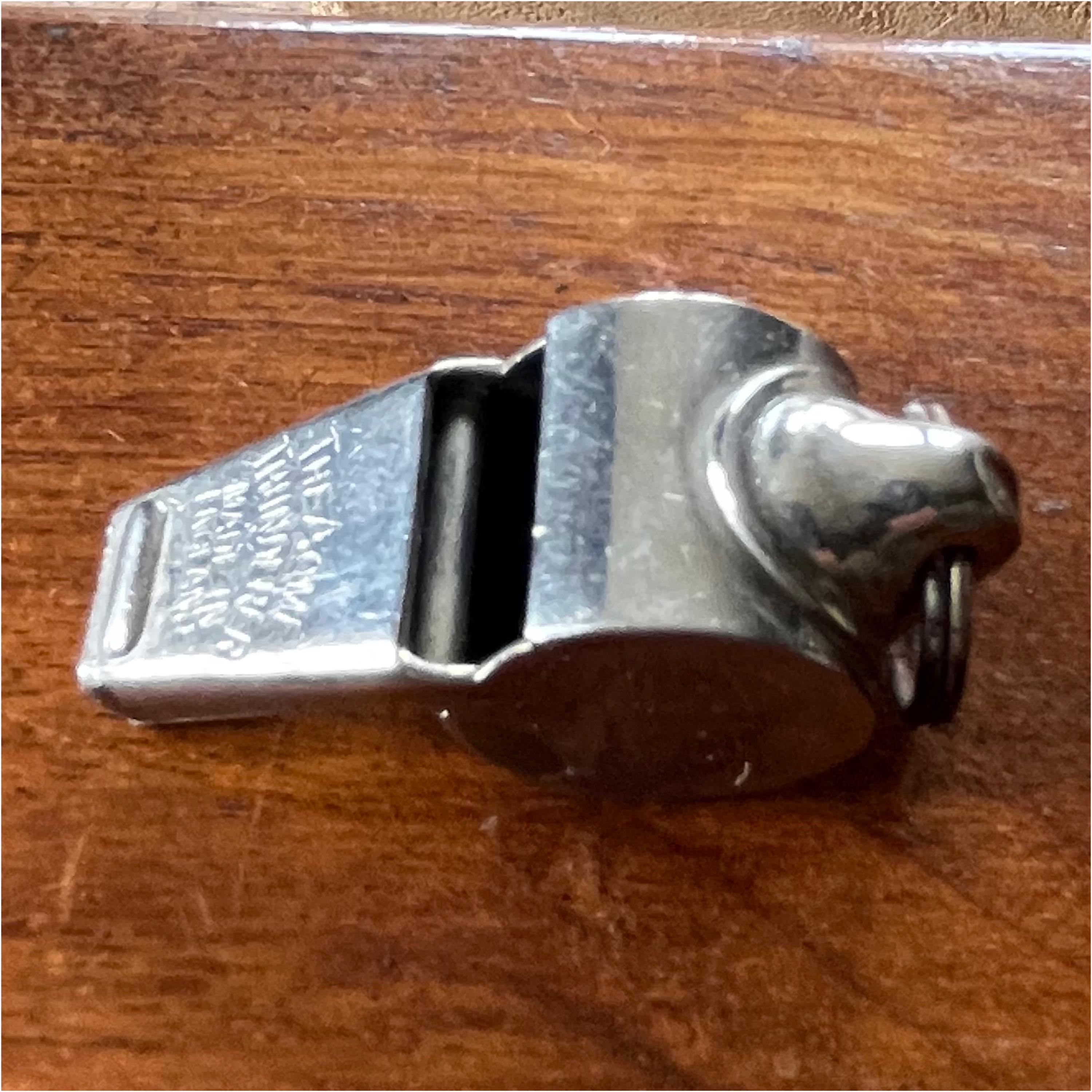 Sifflet Ancien Acme Thunderer - Métal, Boule Liège - Collection Police UK