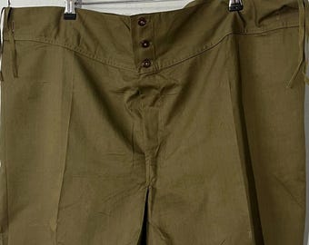 Antique 1950 stamped military khaki green short underwear - p t wear size 44”