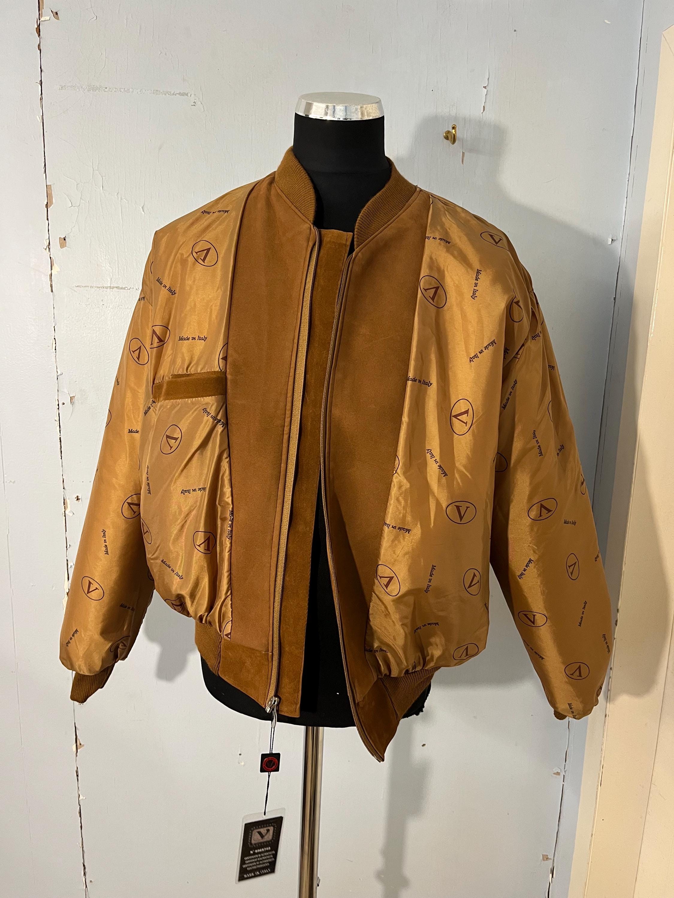 ヴィンテージ 90 年代 XL フェイクスエード ボンバー ジャケット 