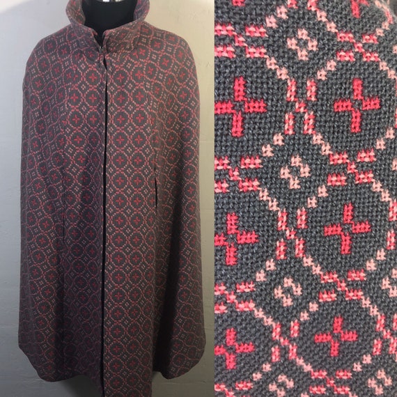 Welsh Tapestry Cape-welsh wool-woven in Wales-100%