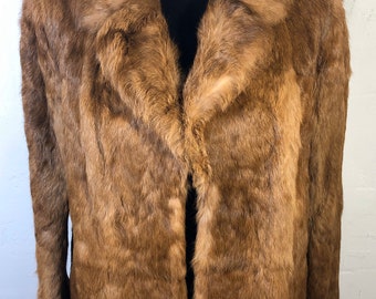 Genuine  fur ladies short cross over coat - beautiful example