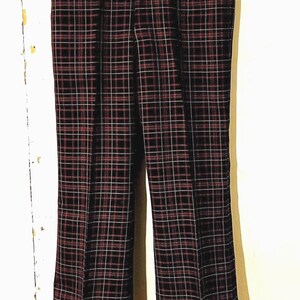 Vtg 70s flared trousers- pants “Honorbilt” made in England “ Trevia” new wool worsted