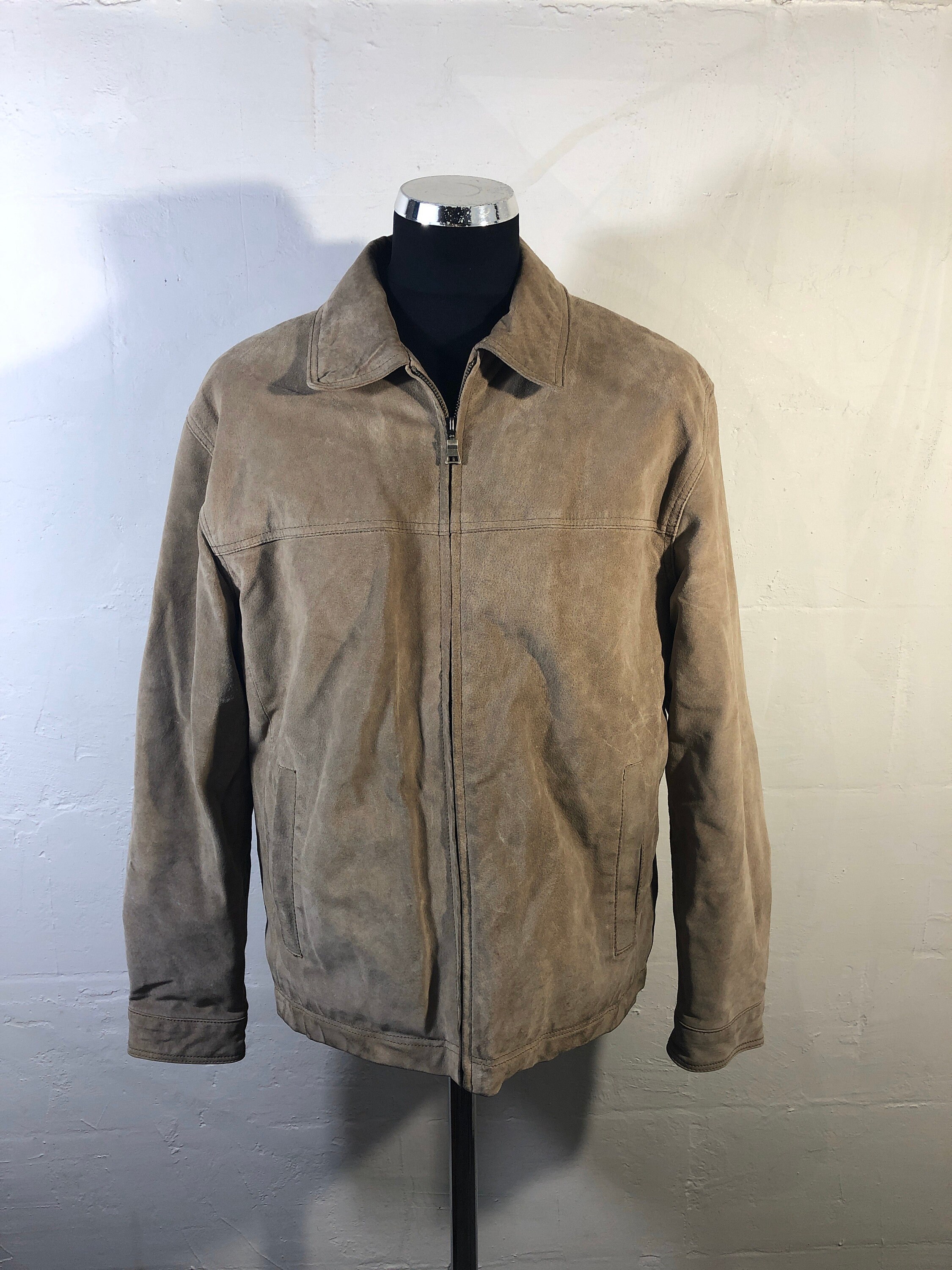 Image of Vtg Suede Jkt - Faux Sherpa Lining " Designer Collection