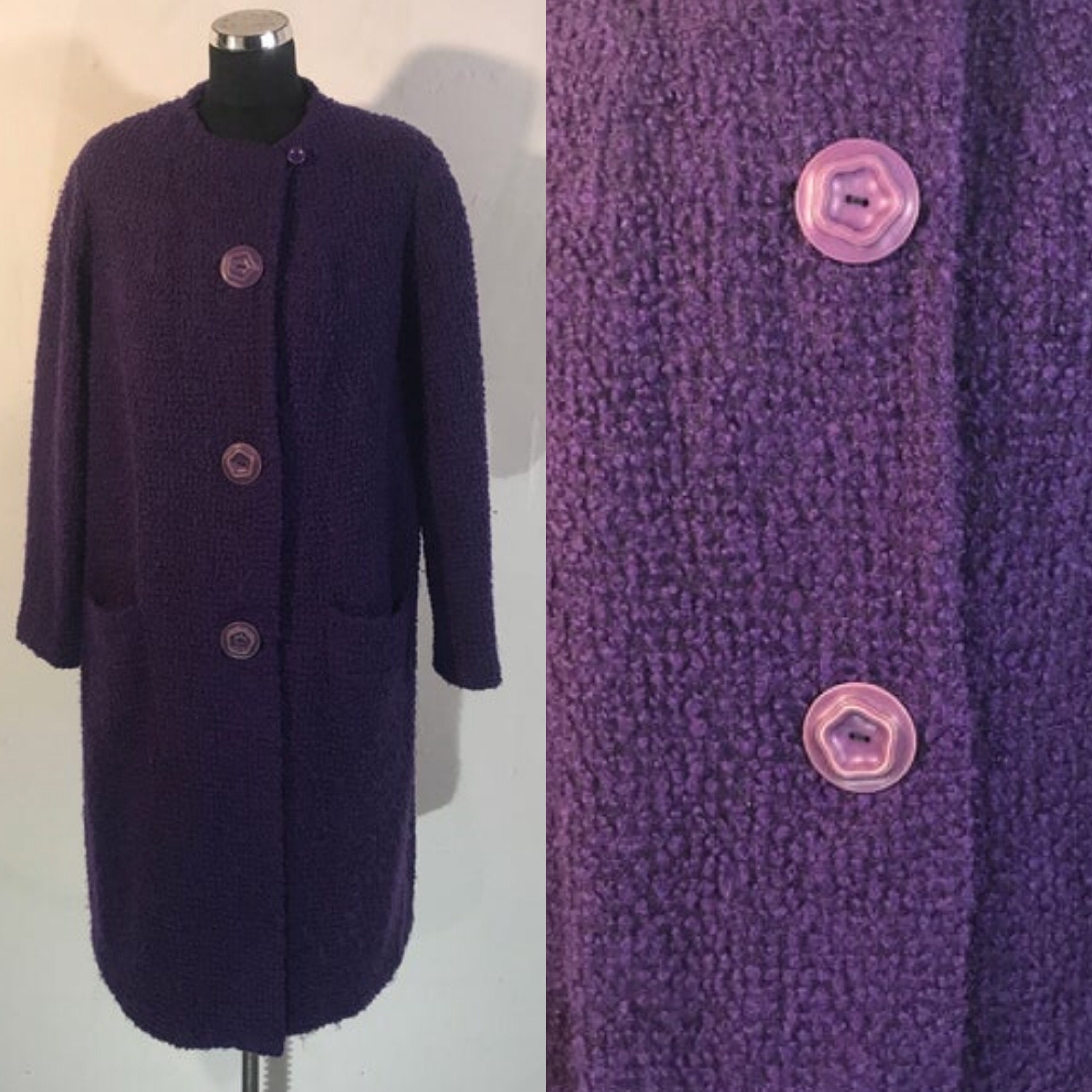 Image of Vtg S Ladies Wool Coat Stunning Colour