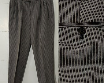 Vtg 34”-36”w formal pin stripe trousers - Marlborough trousers- formal wear- “Masterhand” German made