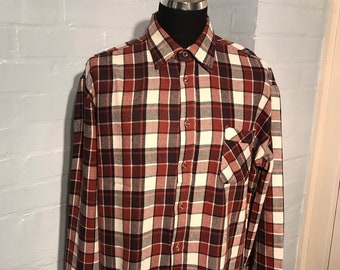 Vtg L-XL check flannel shirt