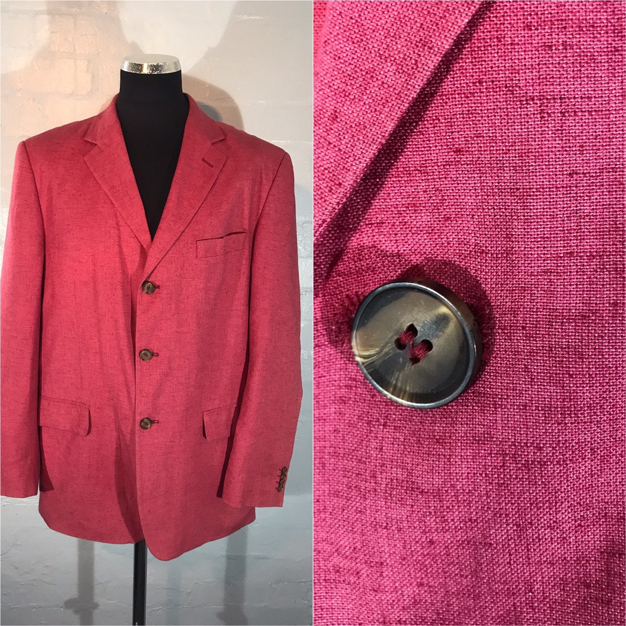 Image of Vtg 90S Sports Jkt "Comberti " Fuchsia Pink