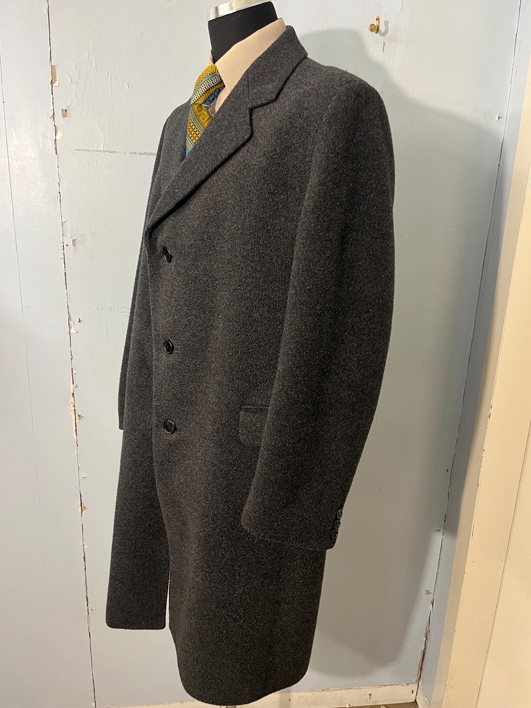 Vtg Stunning Gents Crombie Over Coat Pure New Wool by Crombie