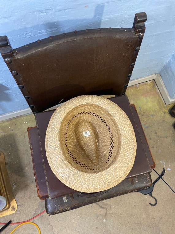 Vtg 80s straw hat- straw bucket hat-summer hat - … - image 9