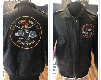Vtg voando jkt - poliuretano década de 1980