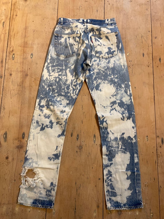 Vtg Levi 501 Bleached Trashed Punk 