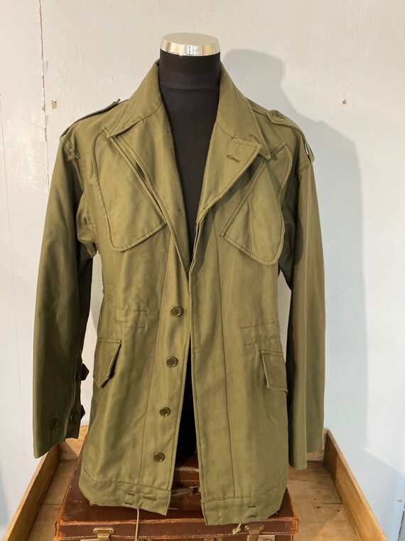 Vtg L Original Dutch Army NATO field jkt-olive gr… - image 10