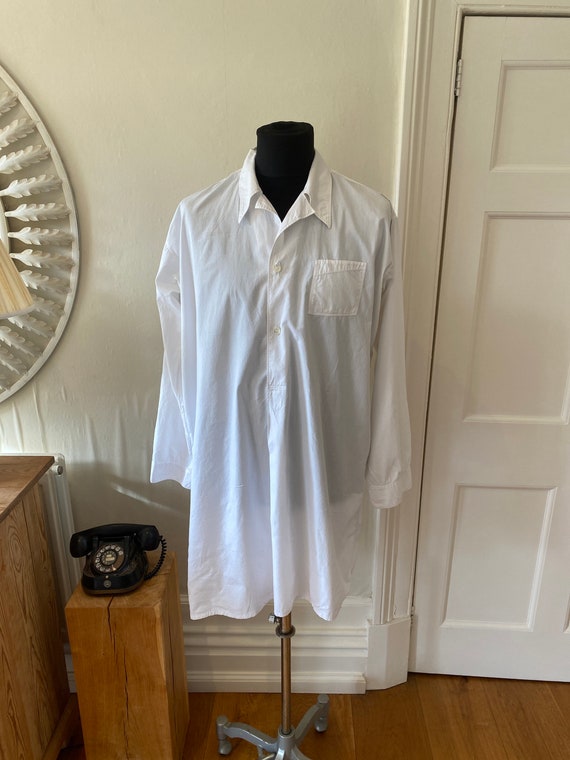 Vtg mid cent French work cotton shirt
