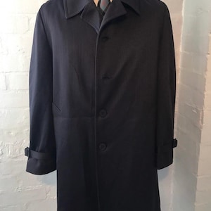 60s Allwetterjacke/Regenjacke - abnehmbarer Innenstoff - Marineblaue Farbe
