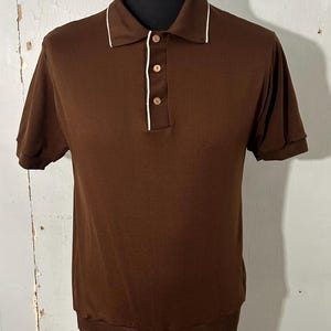 Vtg gents 80s polo shirt made in Korea “ Masterbuilt “permanent press