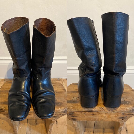 Antique Men's Stacked Heel Boots Unique \u0026 Rare Hand Made