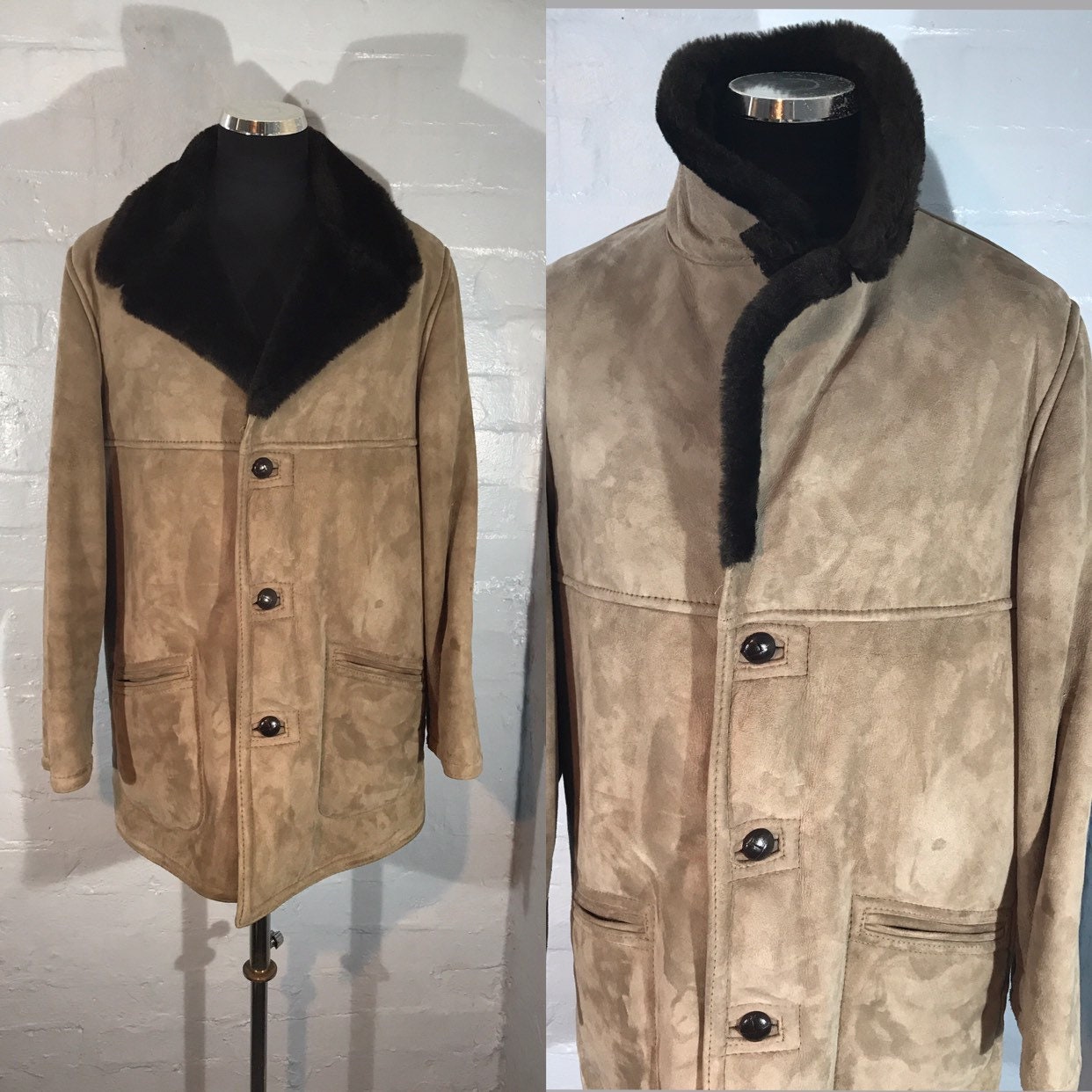 Image of Vtg Suede Mens Coat 80S"Hornes"Tailored in Great Britain