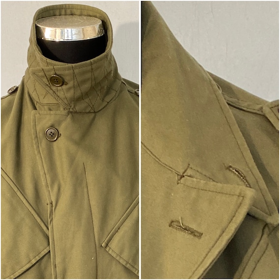 Vtg L Original Dutch Army NATO field jkt-olive gr… - image 6