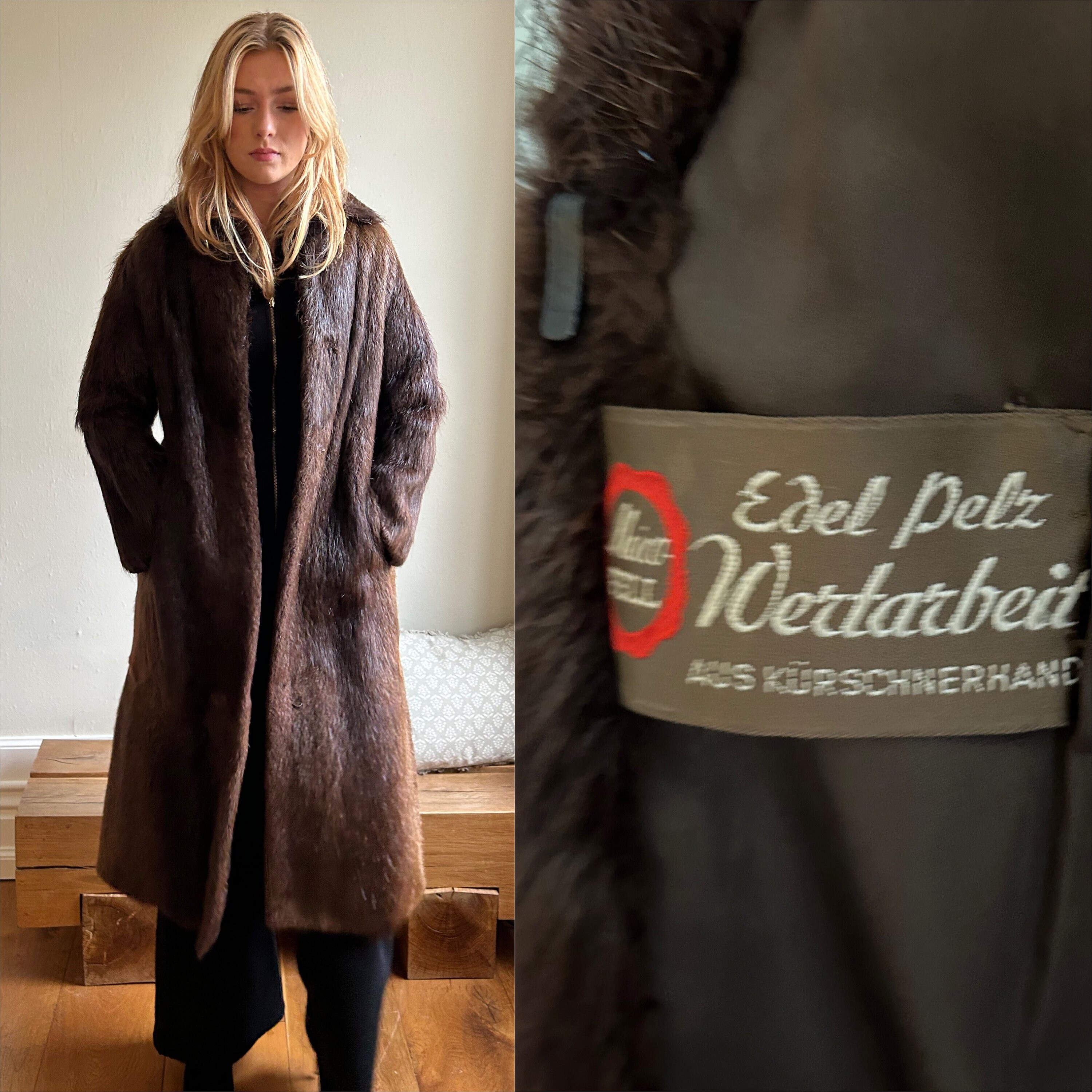Vtg Genuine Fur Coat Meico Fell Edel Pelz Wertarbeit - Etsy