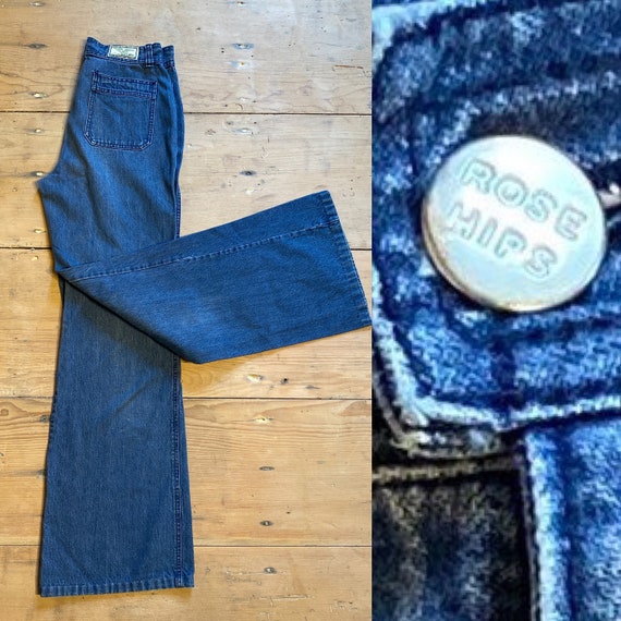 Vtg 70s high waisted flares women s “Rose Hip Jean