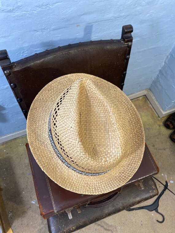 Vtg 80s straw hat- straw bucket hat-summer hat - … - image 8