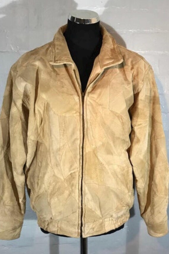 Vtg 70s suede jkt -patchwork design ... Italian Stone Design