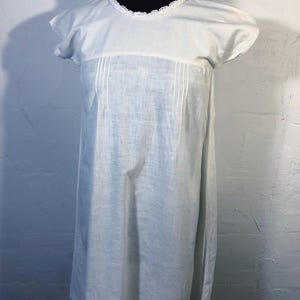 Antique linen chemise french dress-night slip