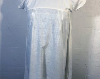 Antique linen chemise french dress-night slip